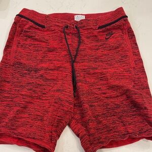 Nike Men's Black and Red Athletic Shorts